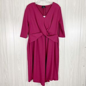 ASOS Maternity | Magenta Faux Wrap Cocktail Dress Size 16